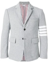 THOM BROWNE 4-bar Stripe Classic Jersey Sport Jacket Light Grey,MJC001A-03037
