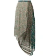 CHLOÉ Asymmetric Floral Print Skirt,2371896482309018722