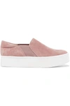 VINCE WARREN SUEDE SLIP-ON SNEAKERS