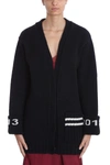 Off-white Oversized Intarsia Wool-blend Cardigan In Black