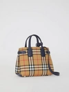 BURBERRY The Baby Banner in Vintage Check and Leather,40785081