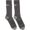 GOSHA RUBCHINSKIY GOSHA RUBCHINSKIY GREY ADIDAS ORIGINALS EDITION LOGO SOCKS