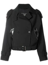 UNCONDITIONAL UNCONDITIONAL CROPPED DOUBLE BREASTED JACKET - BLACK