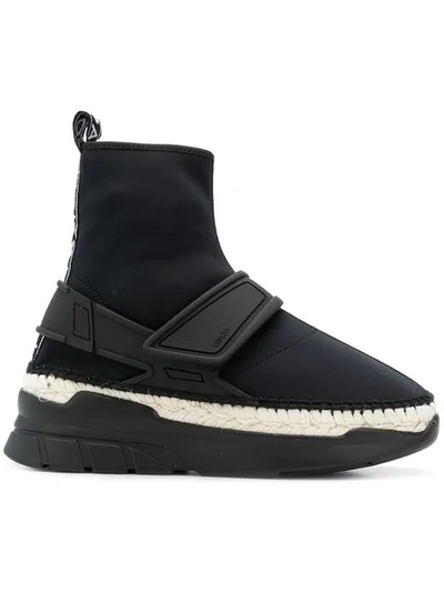 Kenzo K-lastic High-top Sneakers In Black
