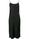 ALEXANDER WANG T T BY ALEXANDER WANG MIDI SLIP DRESS - BLACK