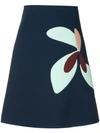 DELPOZO FLORAL PRINT A-LINE SKIRT