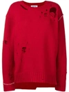 AMBUSH AMBUSH DISTRESSED JUMPER - RED