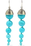 AURELIE BIDERMANN AURÉLIE BIDERMANN WOMAN LAKOTAS GOLD-TONE STONE EARRINGS TURQUOISE,3074457345619206709