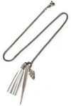 CHAN LUU CHAN LUU WOMAN SILVER-TONE AND LEATHER NECKLACE SILVER,3074457345618985545