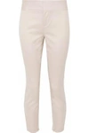 ALICE AND OLIVIA WOMAN CADENCE CROPPED STRETCH-WOOL SKINNY PANTS BEIGE,GB 4772211933333184