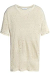 Iro Distressed Linen T-shirt In Ivory