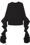 ELLERY EMMELINE RUFFLED CREPE TOP