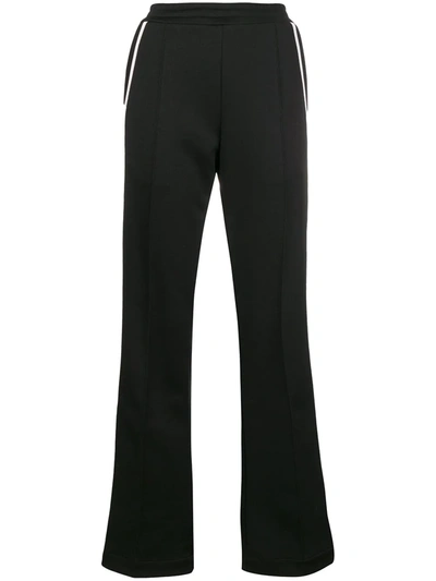 Moncler High Waisted Track Trousers In Black