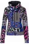 VERSACE VERSACE WOMAN PATCHWORK-EFFECT PRINTED STRETCH-COTTON HOODED SWEATSHIRT MULTICOLOR,3074457345619025364