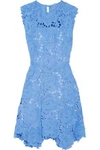 CATHERINE DEANE WOMAN ASYMMETRIC GUIPURE LACE DRESS LIGHT BLUE,US 1071994537358303