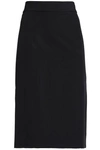 MILLY MILLY WOMAN BOW-DETAILED CADY SKIRT BLACK,3074457345619092317