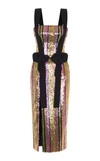 RASARIO BOW SEQUIN MIDI DRESS,0017S9 2