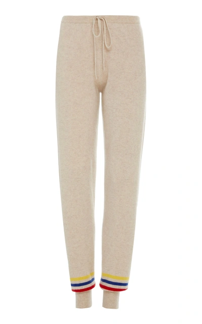 Madeleine Thompson Lissone Cashmere Track Pants In Neutral