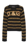 DOLCE & GABBANA Sequined Striped Knit Sweater,FX107ZJAMQCS9000