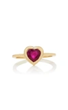 THE LAST LINE RUBY HEART RING,SSR108