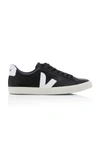 Veja Campo Easy Two-tone Leather Sneakers In Black White