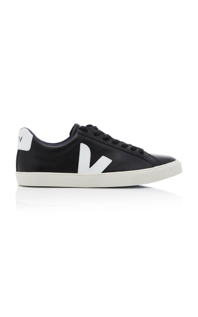 Veja Campo Easy Two-tone Leather Sneakers In Black