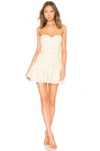 Loveshackfancy Elise Strapless Floral Mini Dress In Yellow