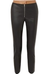 VICTORIA BECKHAM TWO-TONE LEATHER SKINNY PANTS