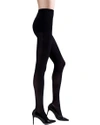 Natori Women's Soft Suede Opaque Control Top Tights In Black