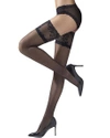 Natori Lace 2-pack Top Stay-put Stockings In Black