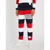 THOM BROWNE STRIPED COTTON-JERSEY JOGGING BOTTOMS