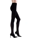 Natori Women's Soft Suede Opaque Control Top Tights In Black