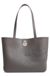 LONGCHAMP SMALL SHOP-IT LEATHER TOTE - GREY,L1378918001