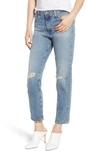 AG THE ISABELLE RIPPED HIGH WAIST ANKLE STRAIGHT LEG JEANS,PRM1753