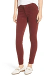 Ag The Legging Corduory Skinny Ankle Jeans In Tannic Red