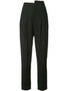 BASSIKE BASSIKE PLEAT HIGH WAISTED TAILORED TROUSERS - BLACK