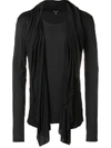 UNCONDITIONAL UNCONDITIONAL DRAPED FRONT T-SHIRT - BLACK