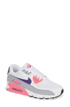 Nike Women's Air Max 90 Casual Shoes, White In White/ Purple/ Wolf Grey/ Pink