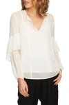 1.STATE SHEER TIE NECK BLOUSE,8158032