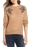 CUPCAKES AND CASHMERE KOBI EMBROIDERED SWEATER,CI306357