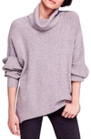 Free People Softly Structured Tunic Sweater In Dark Grey