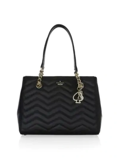Kate Spade Reese Park Quilted Tote In Black