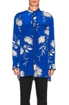 HAIDER ACKERMANN HAIDER ACKERMANN BIAIS DETAIL SHIRT IN BLUE,FLORAL