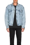 Ksubi Blue Oh G Acid Trip Trash Denim Jacket In Denim Light
