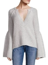 FREE PEOPLE Lovely Lines Bell-Sleeve Sweater,0400099241459
