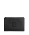 GIVENCHY EMBLEM LEATHER POUCH,10667093
