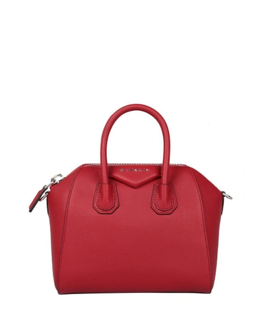 Givenchy Mini Leather Antigona Tote Bag In Pink