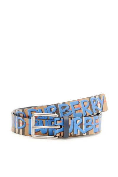 Burberry Graffiti Mark 35 Belt In Yellow