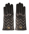 GUCCI GG MARMONT LEATHER GLOVES,10667076