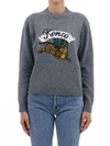 KENZO GREY TIGER SWEATER,10666743